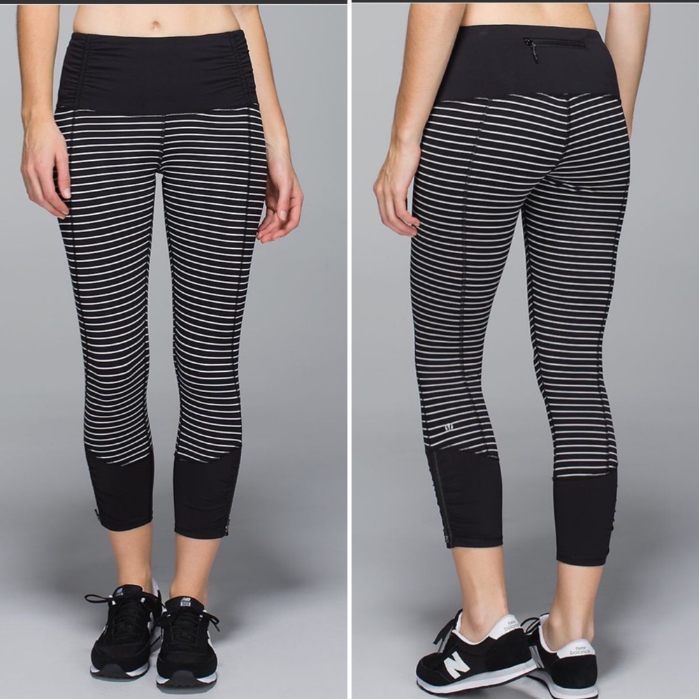 Lululemon Runday Crop Parallel Stripe, 6